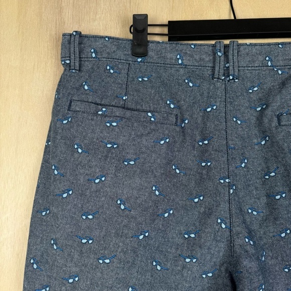 Original Penguin Men’s Shorts Waist 36 Sunglasses Print Gray Blue - Picture 5 of 8